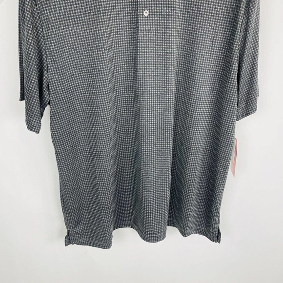 New PGA TOUR Mens Sz XXL Grey Checkered Polo Shirt Stretch NWT - Picture 4 of 8